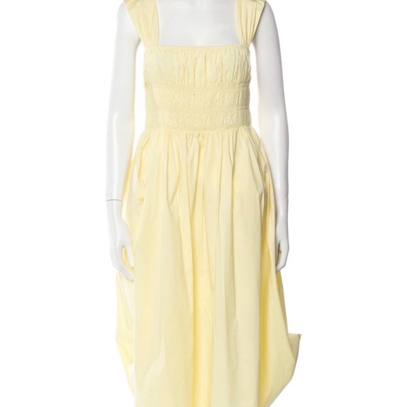 NEW Staud Square Neckline Midi Length Dress - Picture 1 of 3